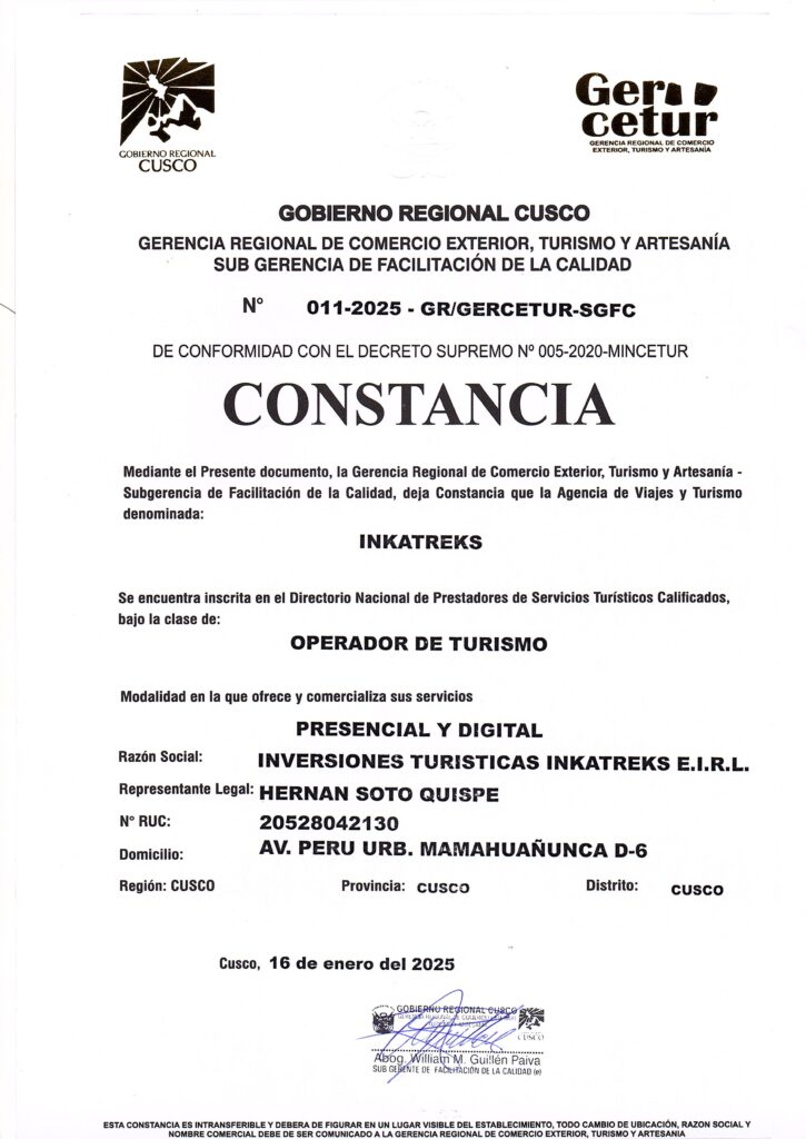 CUSCO PERMISO